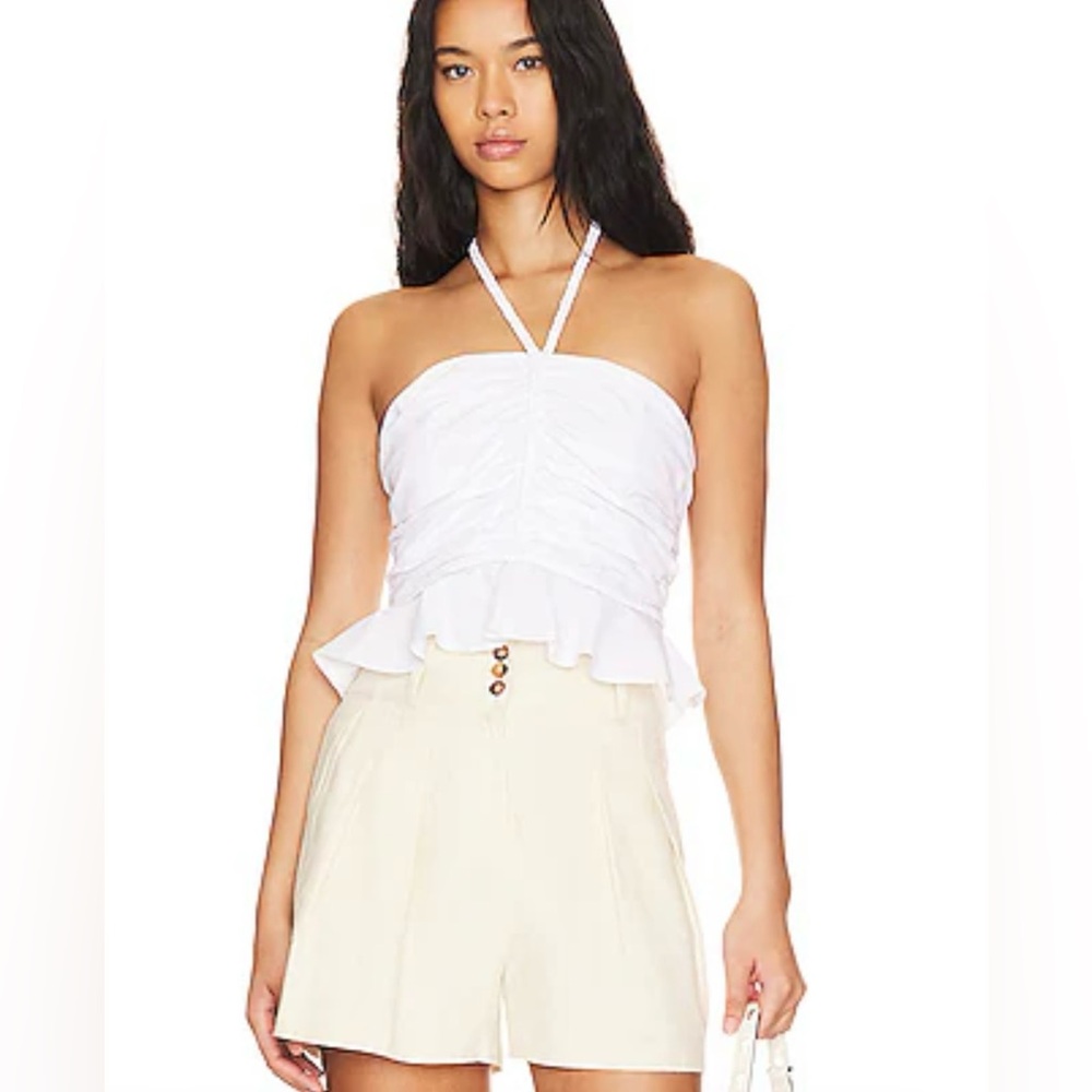 NWT Veronica Beard Arienne Ruched Top